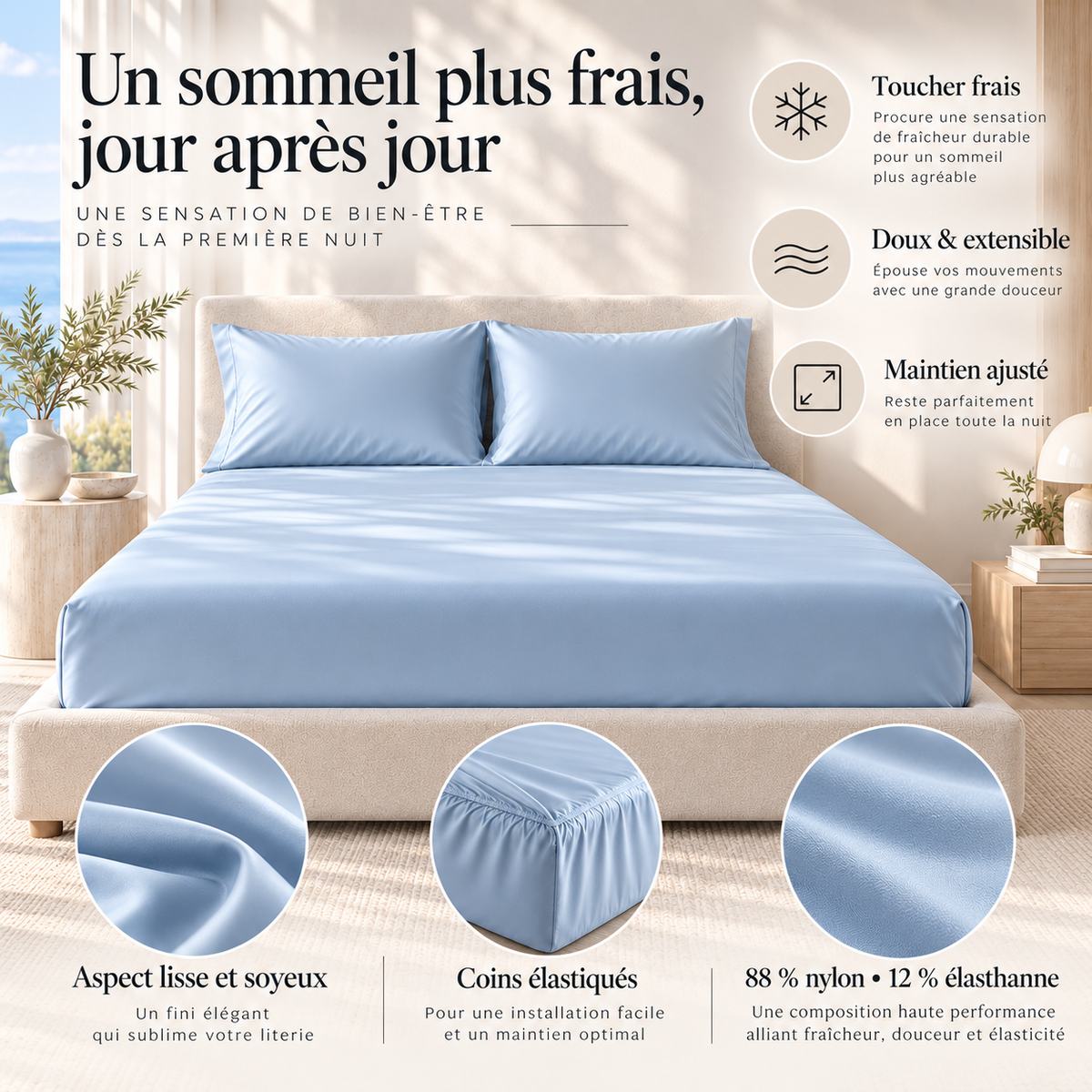 MELYVANE — DRAP-HOUSSE RAFRAÎCHISSANT