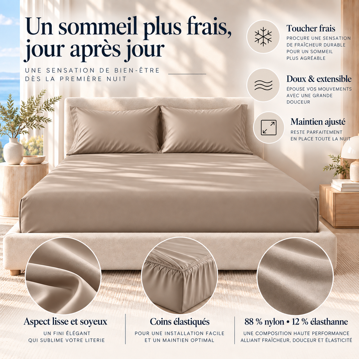 MELYVANE — DRAP-HOUSSE RAFRAÎCHISSANT