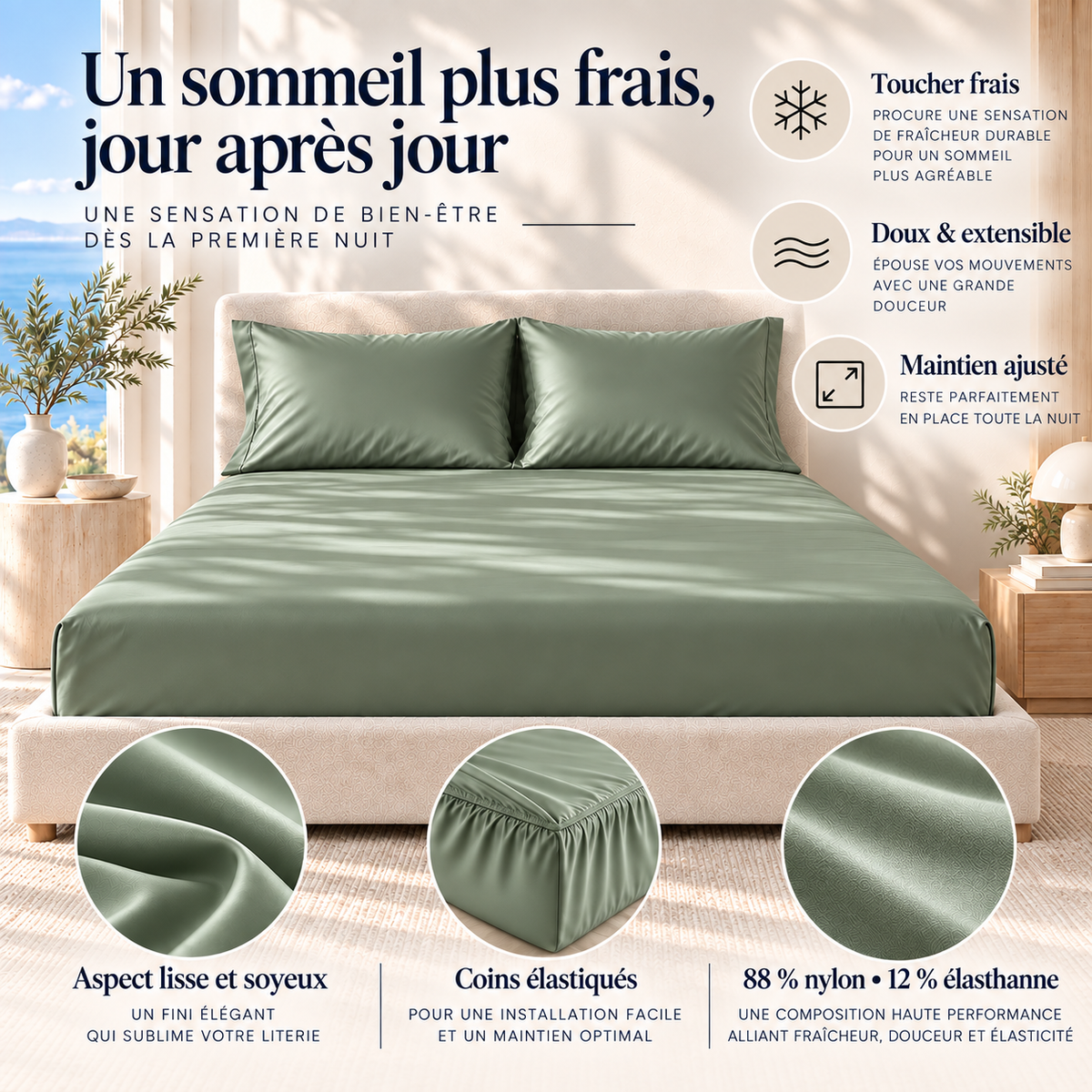 MELYVANE — DRAP-HOUSSE RAFRAÎCHISSANT